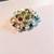 German gold Broach pin with gemstones 1 thumbnail