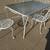 Vintage Wrought Iron Outdoor Patio Set Table and Four Chairs 4 thumbnail