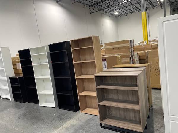 White Black or Brown Standard Bookcase Book Shelf 71 inches New 1