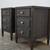 Set of 2 Dark Brown 3-Drawer Nightstands w/ Metal Pulls 7 thumbnail
