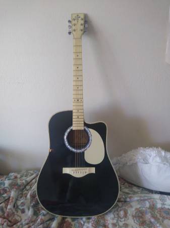 Black Esteban "Vintage Legacy" Acoustic-Electric Guitar – Ready to Play! 1