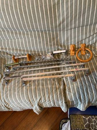 Bathroom Hardware - Chrome and Wood options 1
