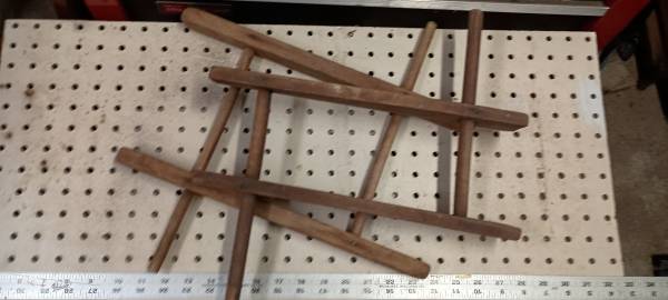 2- Vintage Wooden Clothesline Holder 1