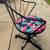 Pair of Metal Patio Swivel Chairs with Tropical Floral Cushions 4 thumbnail