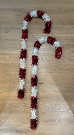 NEW-2pc Set 4ft Jumbo Candy Canes 1