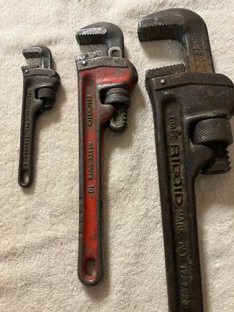 Three RIDGID Pipe Wrenches 1