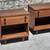 pair of matching walnut MCM vintage STEP END TABLES with inlays 14 thumbnail