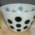 Vintage FIRE-KING MCM Black Polka Dot Mixing Bowl 4" tall x 6 1/2" dia 13 thumbnail