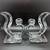 Pair of Vintage mid century New Martinsville Flame or Squirrel tale Candlesticks 2 thumbnail