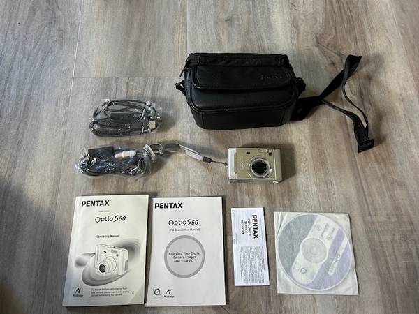 【即使用OK・SD付】PENTAX Optio S50｜動作確認済 ⭐️美品【動作確認済】ペンタックス PENTAX Optio S50 付属品