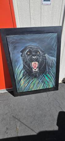 Large Black panther painting 1