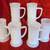 6 VINTAGE FEDERAL GLASS MILK GLASS HEAT PROOF MUGS STEINS SET OF 6 1 thumbnail