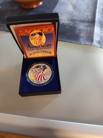 2000 American Eagle Silver Dollar In Full Color 1