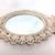Vintage Tabletop Mirror with Ornate Cream Colored Cast Iron Frame 2 thumbnail