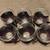 S/6 Pyrex Roly Poly Coffee Glasses w/ holder 2 thumbnail