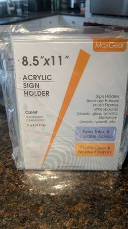 Acrylic sign holders 1