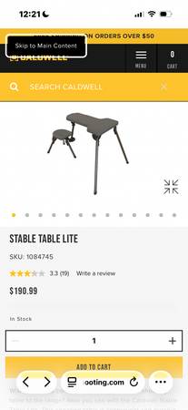 Caldwell STABLE TABLE Shooting Bench 1