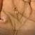 14K Yellow Gold necklace with Beautiful Pendant in shape of a Leave 5 thumbnail