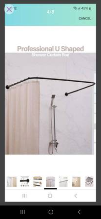 U Shaped Shower Curtain Rod - New 1