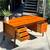 Mid Century Danish Modern Teak MCM Vintage Executive 4 Drawer Desk 7 thumbnail
