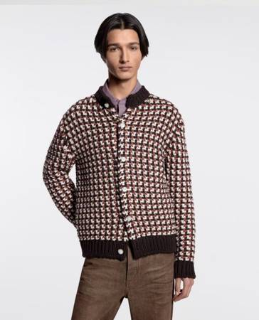 Louis Vuitton Chunky Knit Wool Cardigan 1