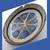 POTTERY OLD WHEEL DESIGN ASHTRAY 17 10 thumbnail