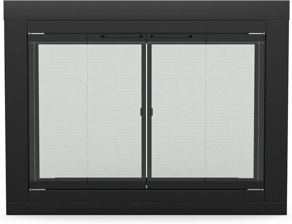 Stanbroil Fireplace Screen Glass Bi-fold Style Door Black - NEW! 1