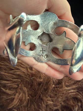 Native made and owned Women’s silver cuff 1