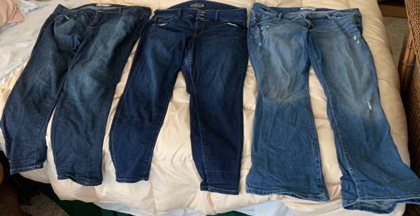 Blue Jeans - 3 pairs, plus size 1