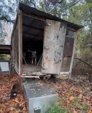 Cotton trailer or chicken coop advertisement frame rolling chassis 1