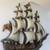 Vintage Mid Century Modern Burwood #289 Large Schooner Ship Wall Art 5 thumbnail