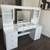 Modern White Glam Vanity Table with Mirror + Storage – Never Used 2 thumbnail