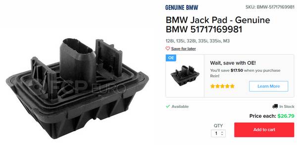 BMW Jack Pads 1