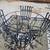 Vintage metal patio table and glass top and matching chairs 3 thumbnail
