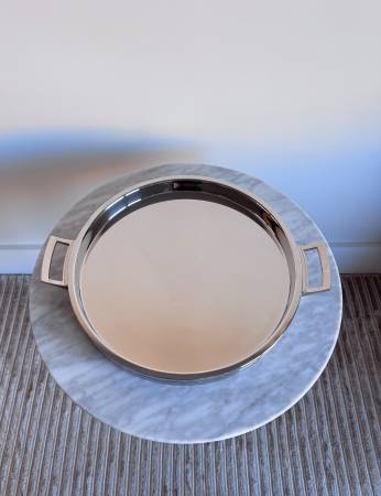 Godinger Top Shelf Stainless Steel Round Tray 1