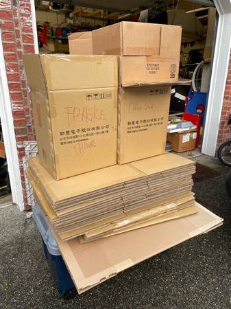 Thick, strong moving boxes 25/$20 1