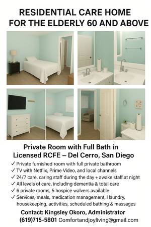 PRIVATE ROOM + 24/7 CARE!!! 1