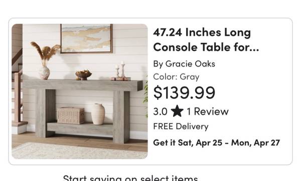 Console table 1