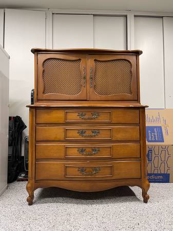 Mid Century French Provincial Dresser or chest or Armorie 1