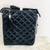 QUILTED CROSS BODY BAG - BLACK FAUX LEATHER 1 thumbnail