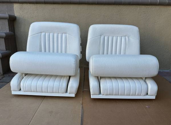 Garelick Ladder Back Flip-Up Bolster Marine Boat Seat *PAIR*  48940 1