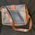 Vintage Dark Blue and Brown Coach Leather Bag 2 thumbnail