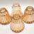 Marigold Vintage Carnival Glass 4 Lamp Shades Ribbed Art Deco 3 thumbnail