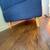 Blue couch lightweight, lightweight wood feet 3 thumbnail