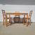 Rustic Pine Wood Dining Table and Four Chairs 6 thumbnail