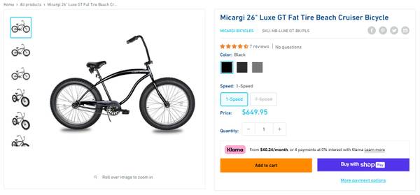 Micargi Luxe GT Beach Cruiser - $40063440099425537123