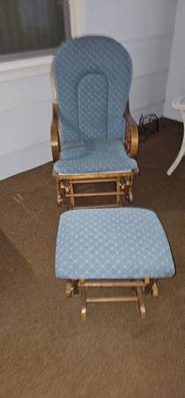 Glider rocker and ottoman 1