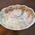 1990s Floral Fabric Lined and Glass Oval Vanity Tray 2 thumbnail