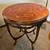 ANTIQUE 1920s FRENCH LOUIS XV ROUND TABLE W/ BEVELED GLASS TOP 1 thumbnail