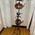 Antique oil burning copper Teapot with cast Iron stand 1 thumbnail